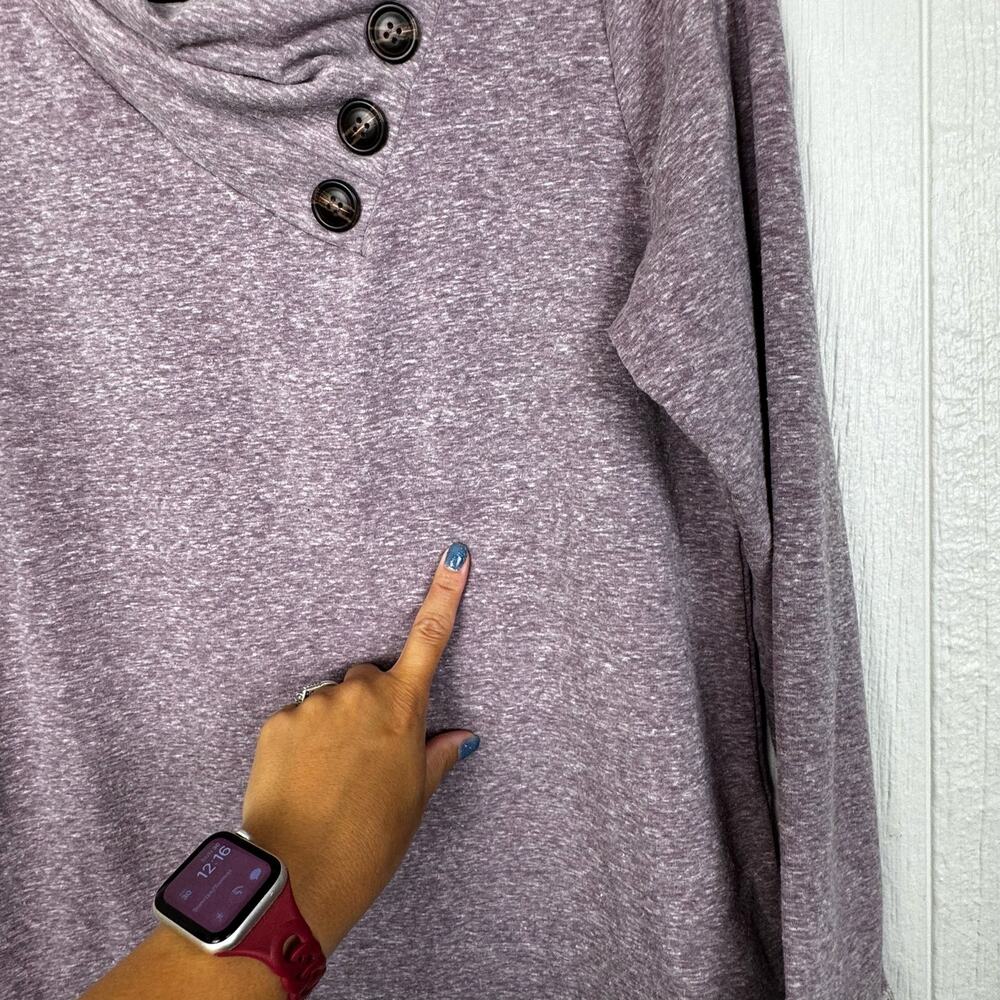 Soft Surroundings Brinley Cowl Neck Knit Pull Over Purple Size Medium Petite - Picture 5 of 9